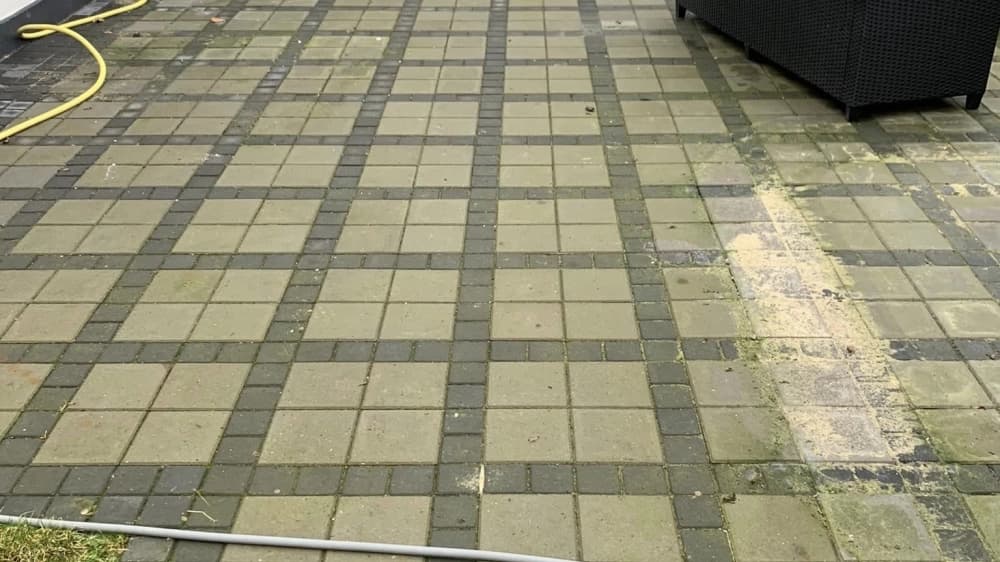 Terrasse efter behandling — før